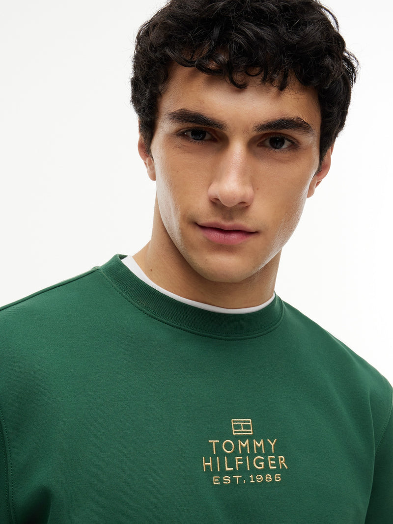 Regular Fit Embroidered Interlock Pullover