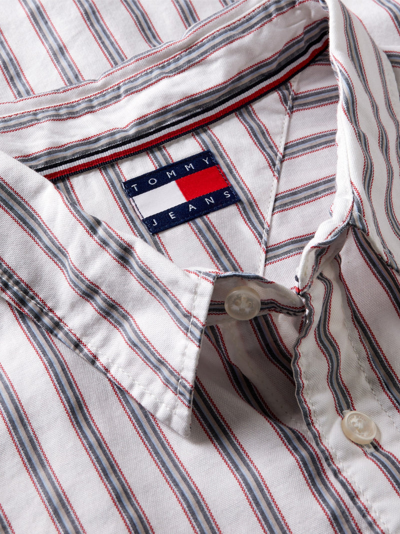 Boxy Fit Stripe Textured Shirt