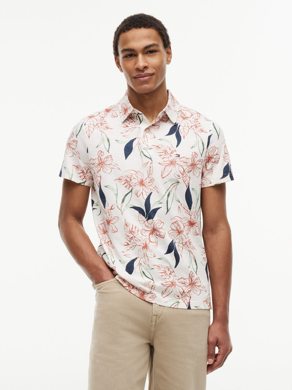 Regular Fit Floral Printed Polo