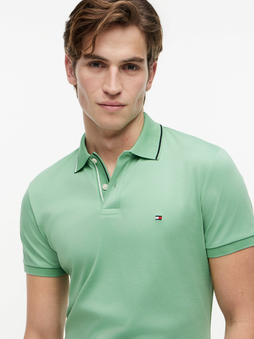 Slim Fit Interlock Polo