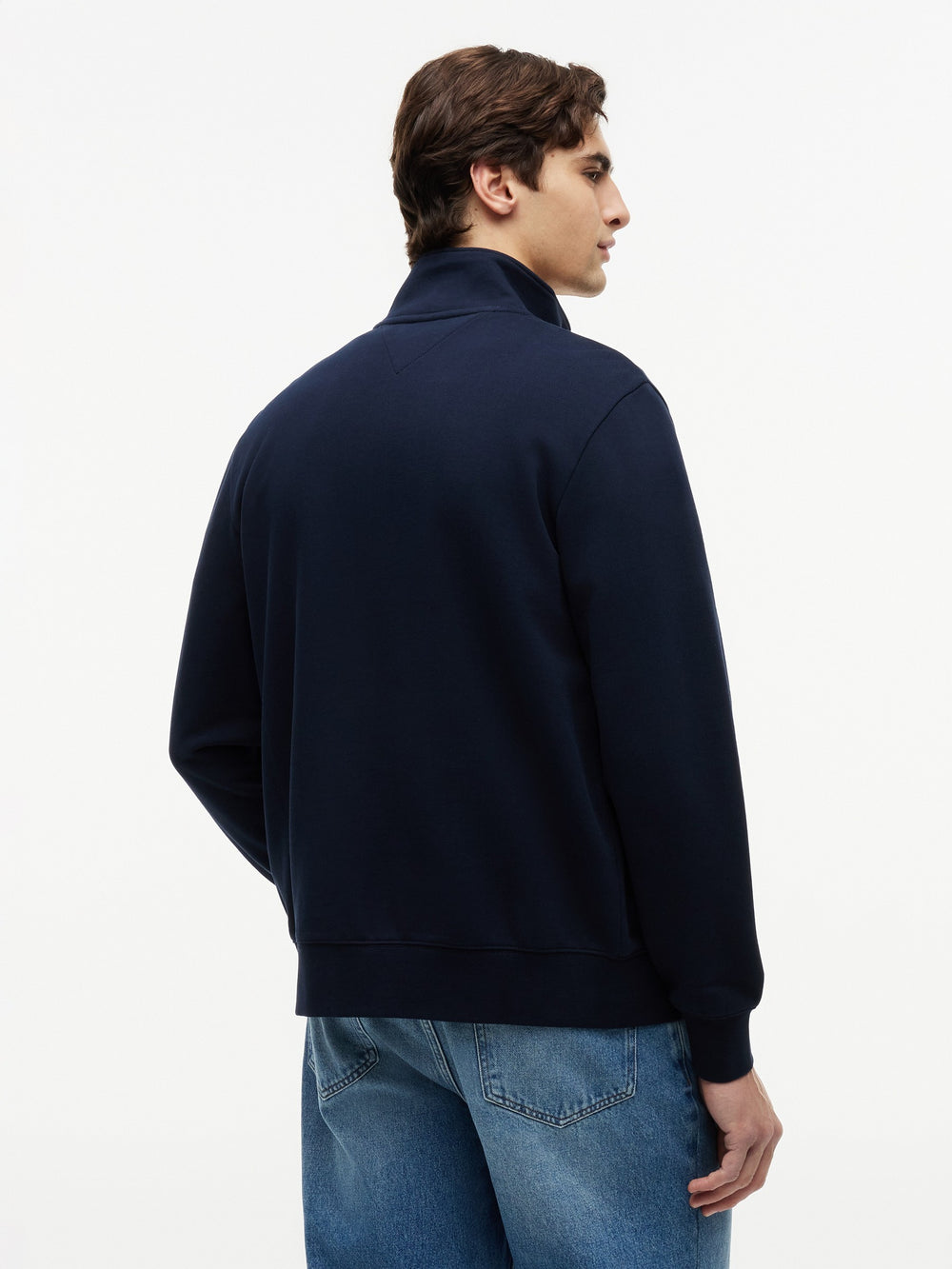 Zip Thru Terry Pullover