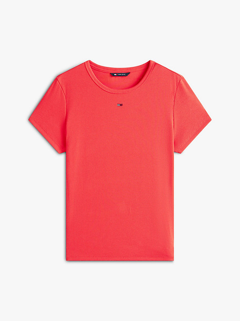 Stripe Slim Fit Half Sleeve Ribbed T-Shirt