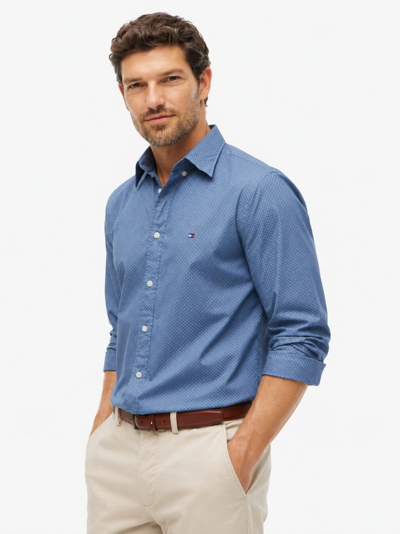 Regular Fit Print Poplin Shirt