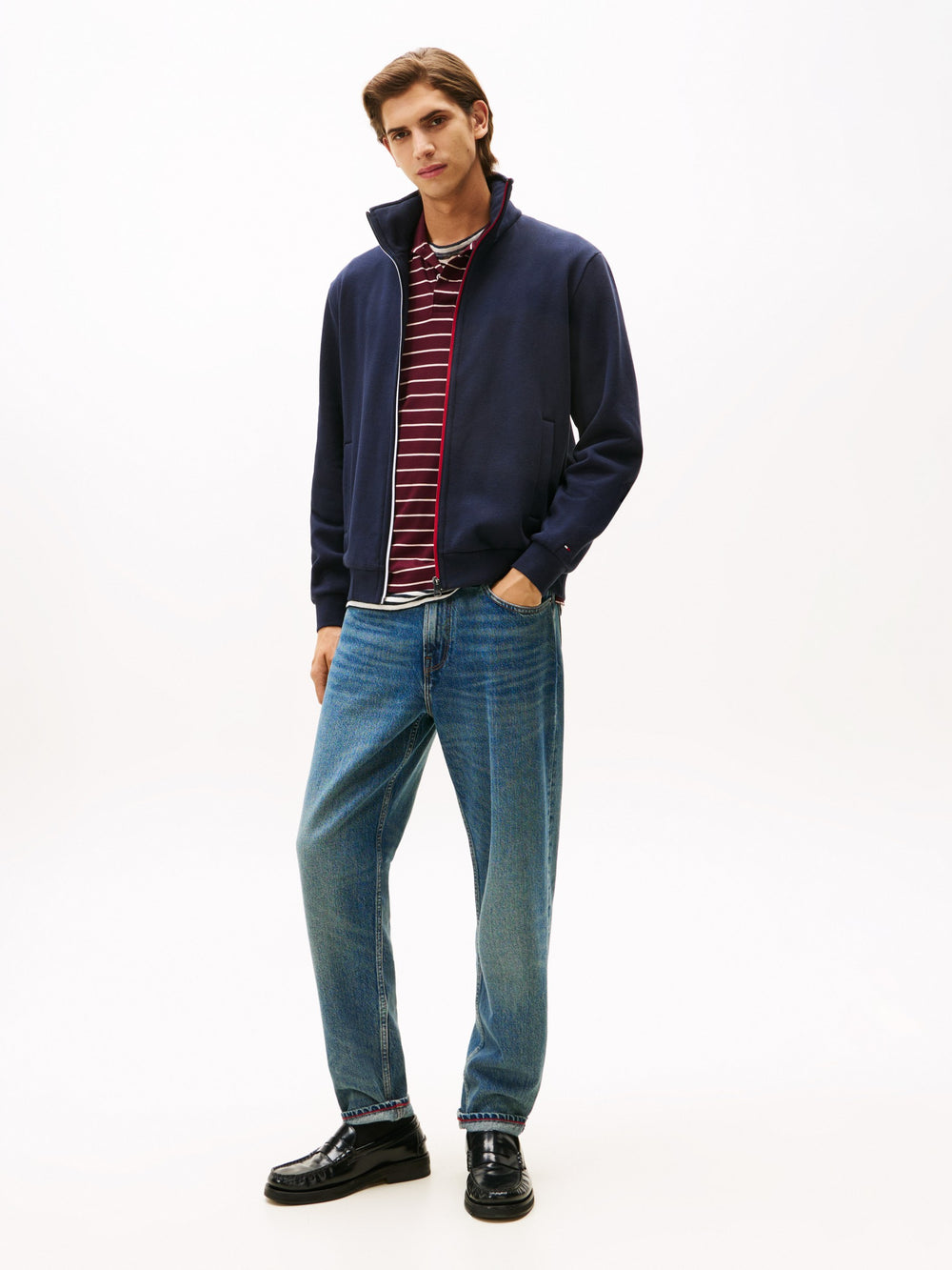 Regular Fit Zip Thru Fleece Sweater