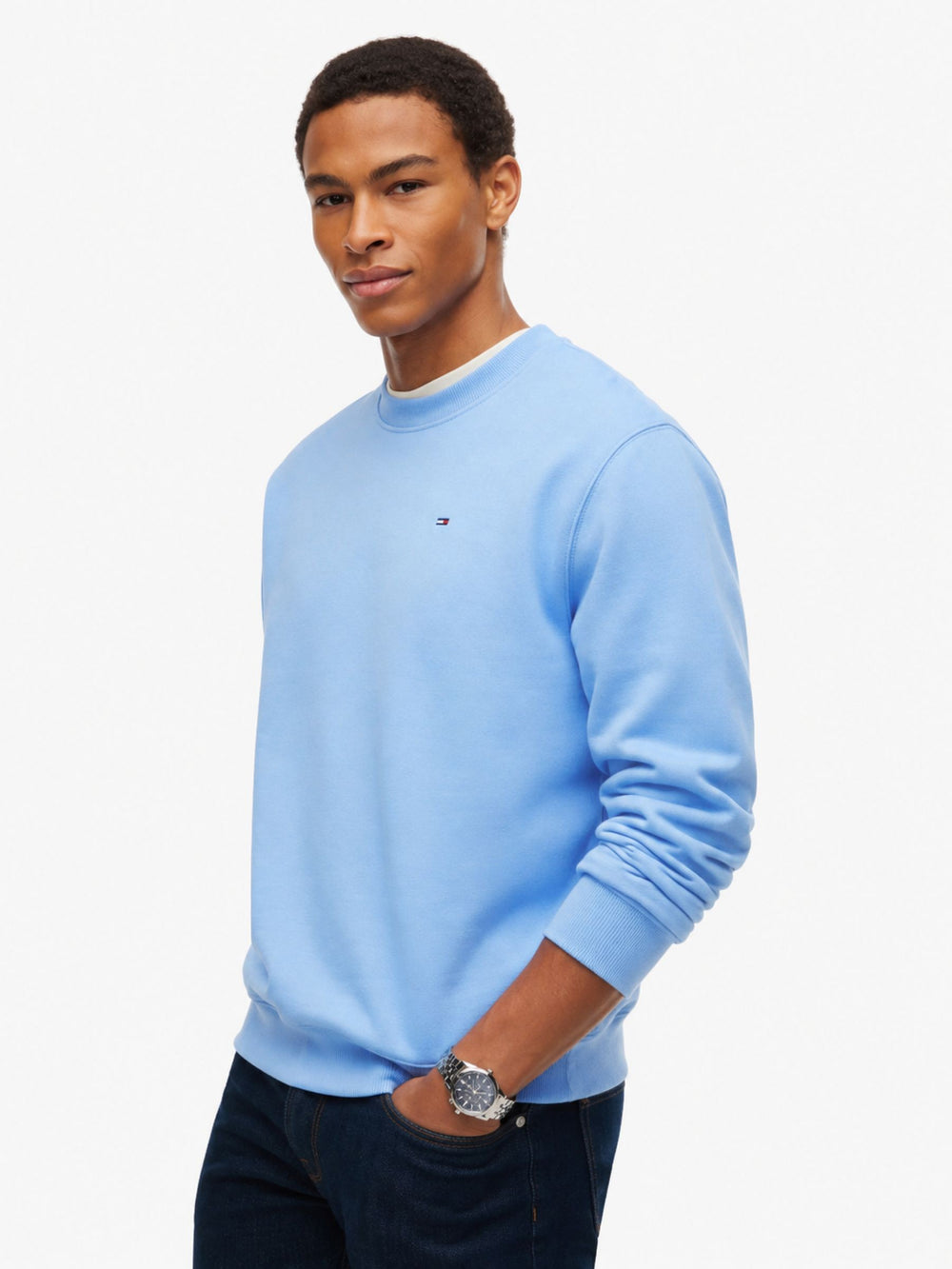 Regular Fit Brushed Fleece Crew Neck Sweatshirt