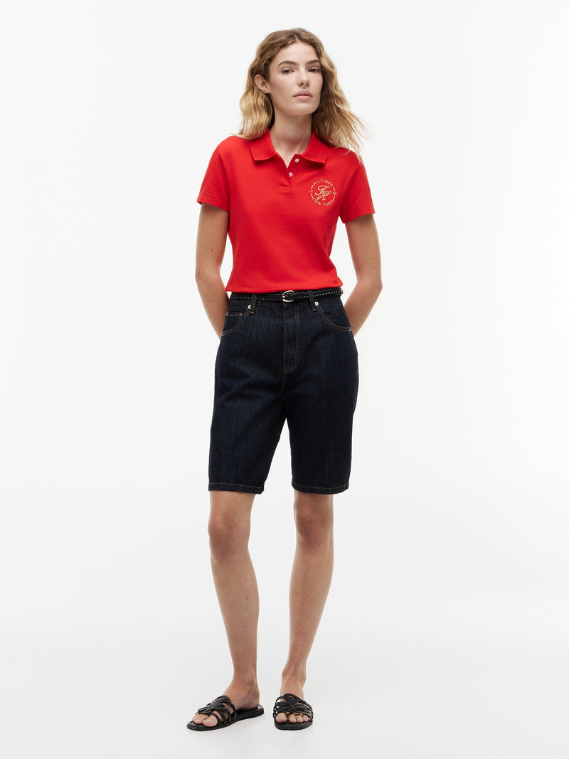 Solid Slim Fit Half Sleeve Pique Polo