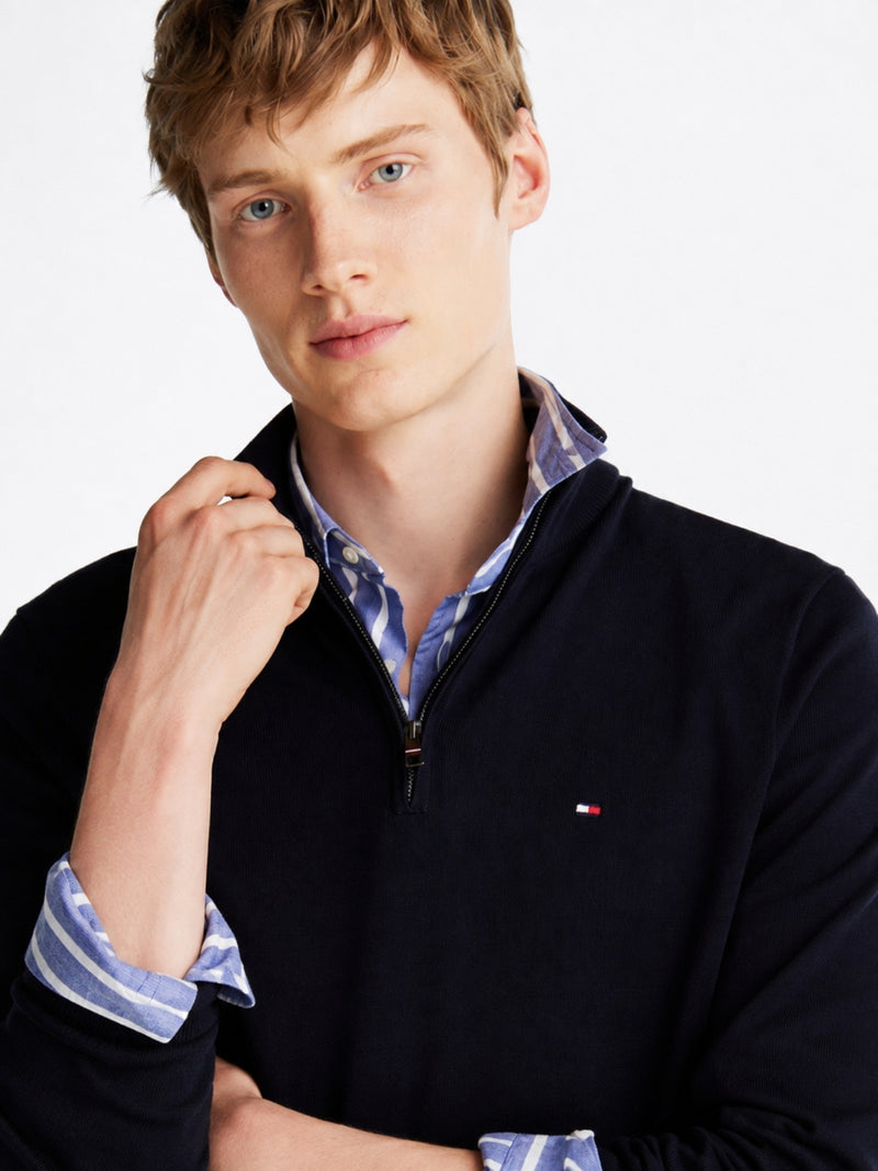 Quarter Zip Mock Neck Sweater