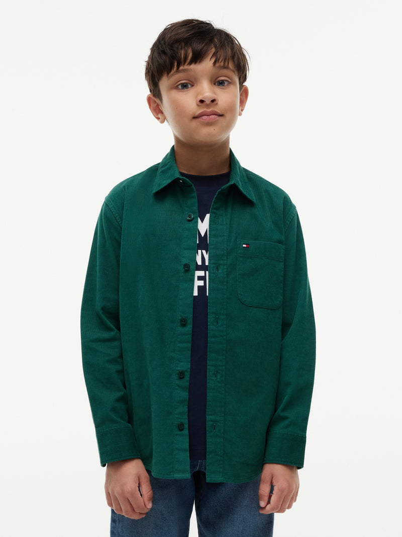 Kids Corduroy Solid Shirt