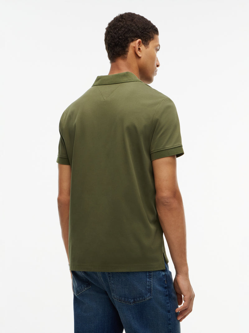 Regular Fit Tonal Graphic Interlock Polo