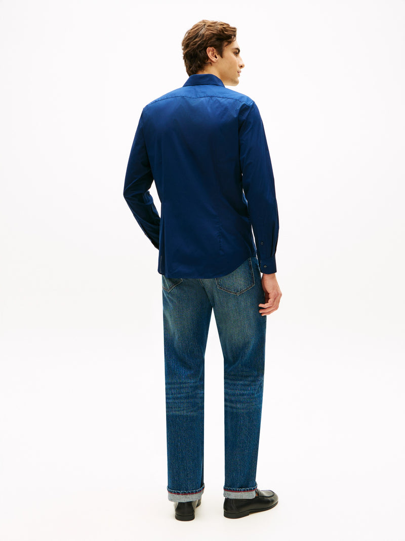 Slim Fit Solid Poplin Shirt