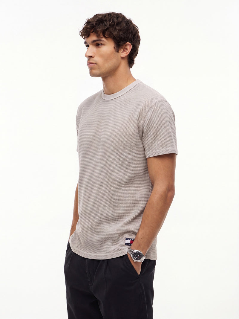 Regular Fit Washed Waffle T-Shirt