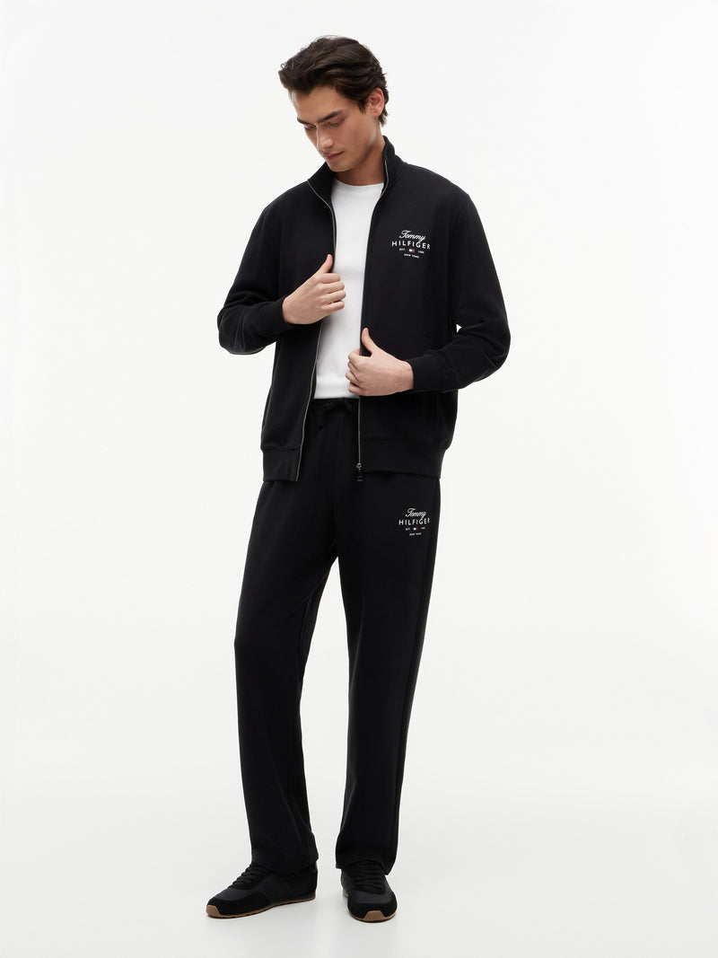 Zip Thru Terry Pullover