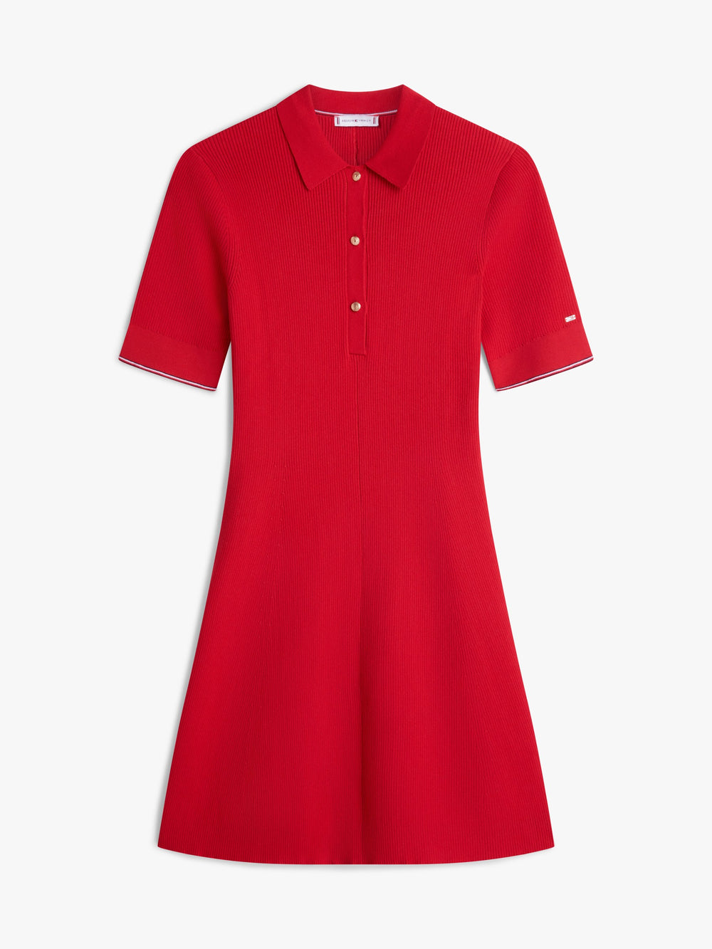 Three-Fourth Solid Cotton F and F Polo Dress