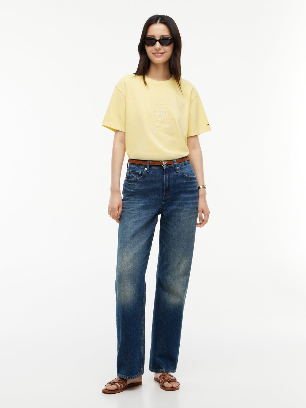 Solid Relaxed Fit Half Sleeve Cotton Jersey T-Shirt