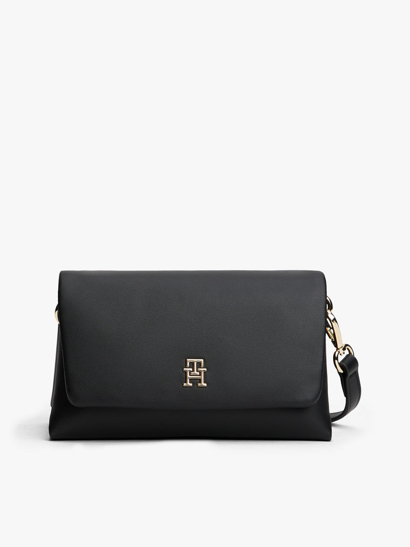 Solid Pu Crossbody Bag