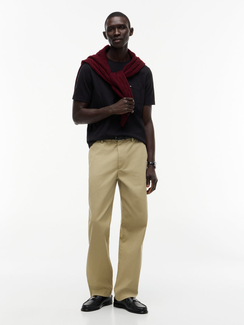 Regular Fit Solid Pocket Tshirt