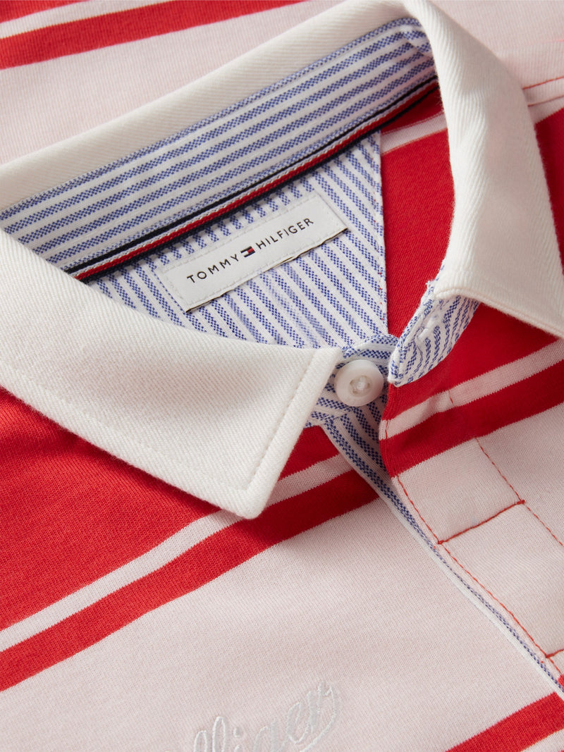 Kids Long-Sleeve Stripe Peanut Polo