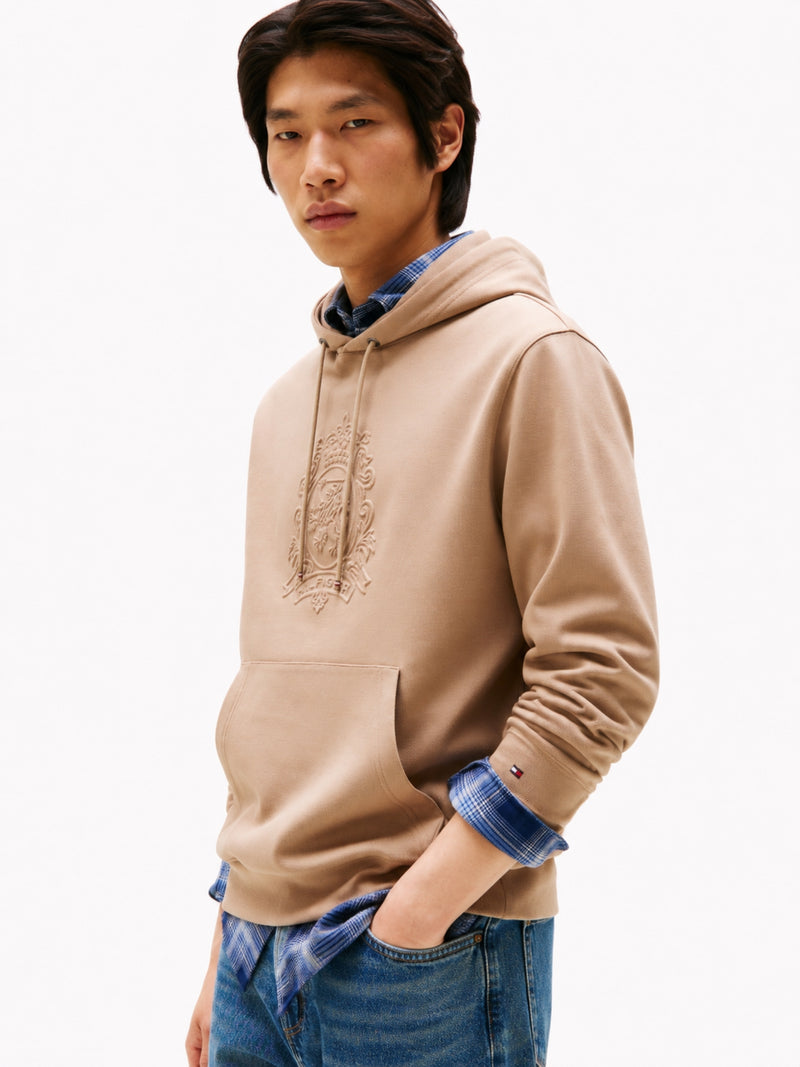 Regular Fit Graphic Embossed Hoodie