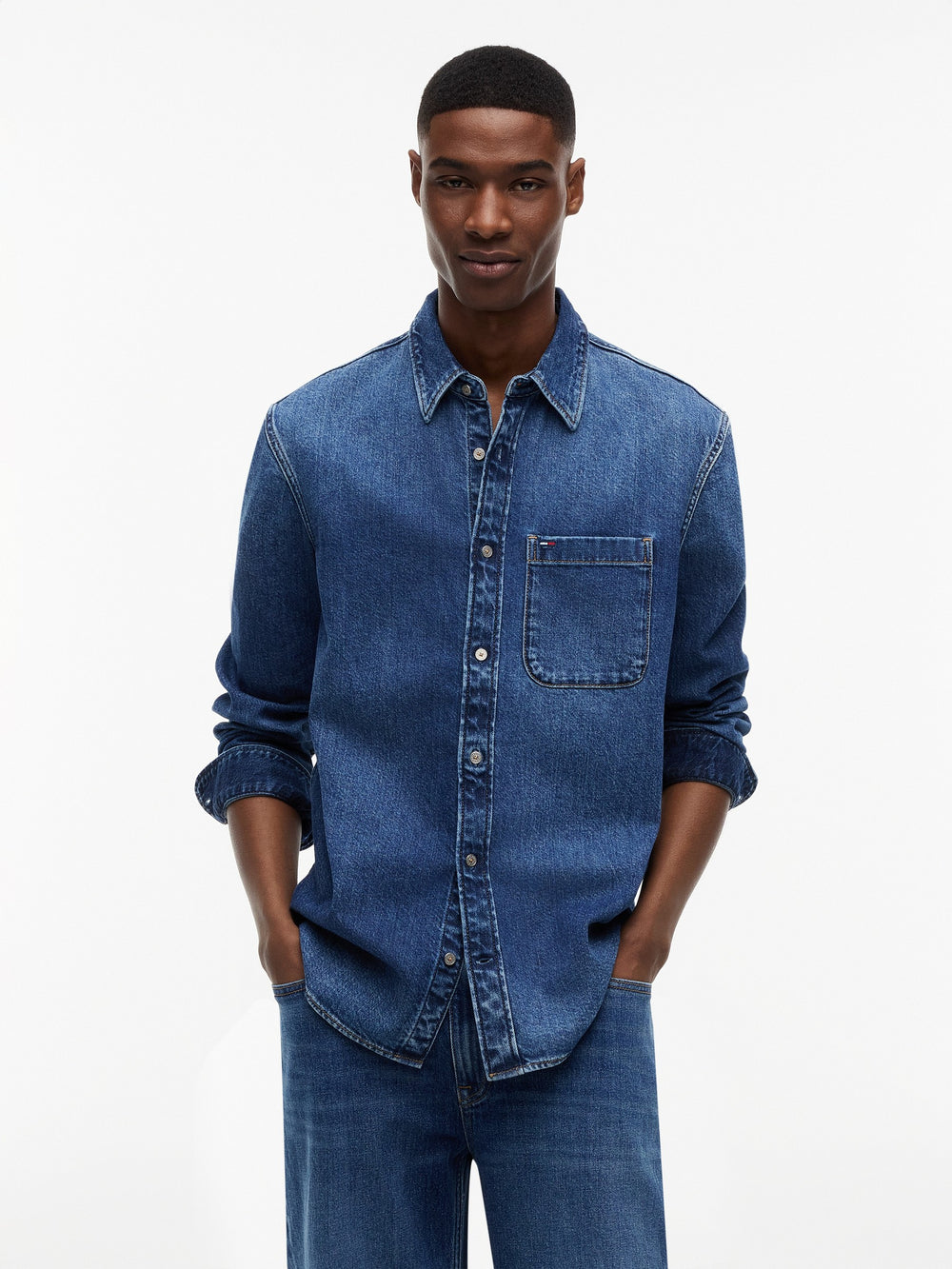Regular Fit Washed Denim Shirt