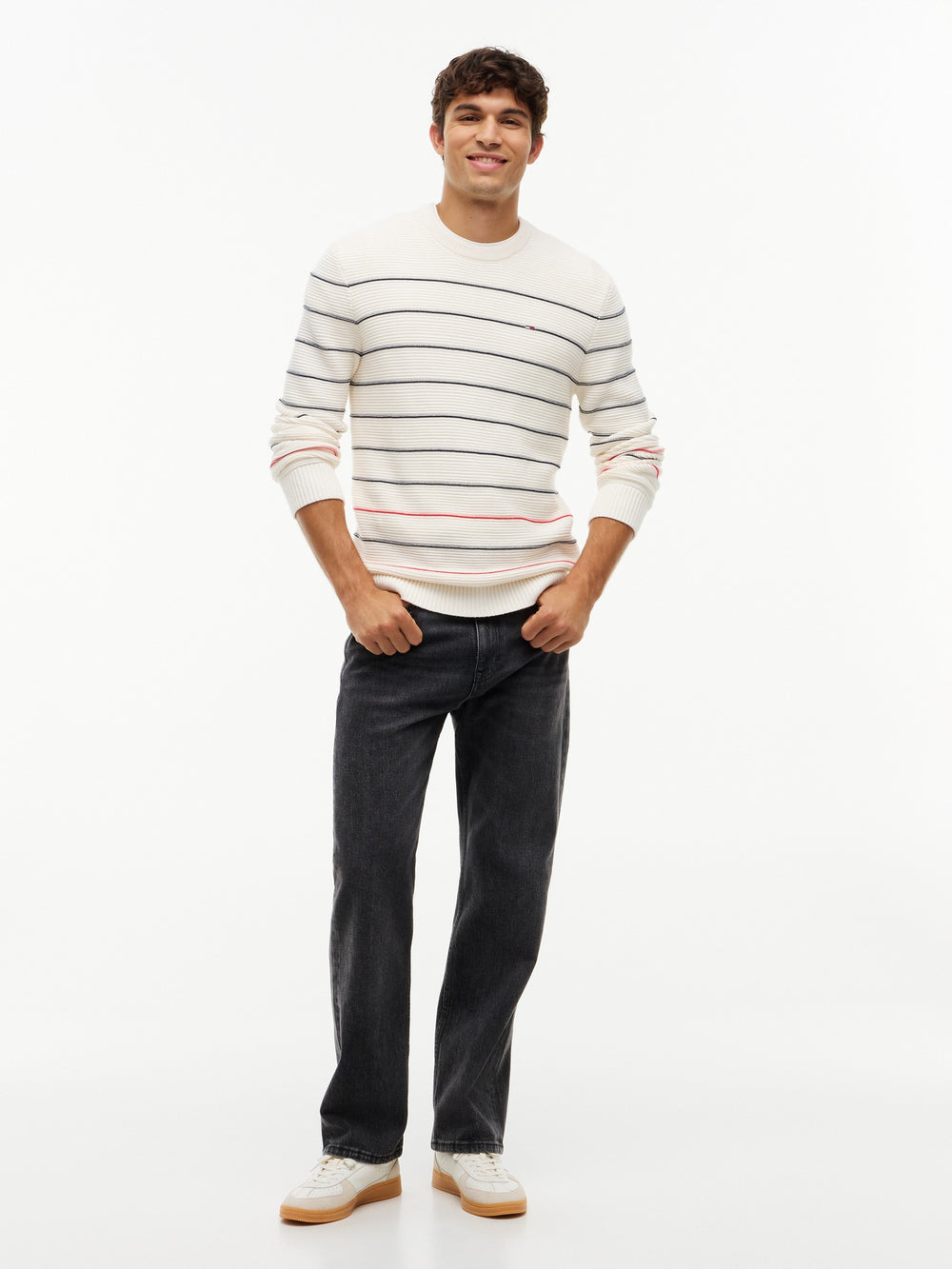 Men Otis Regular Straight Washed Black Jeans