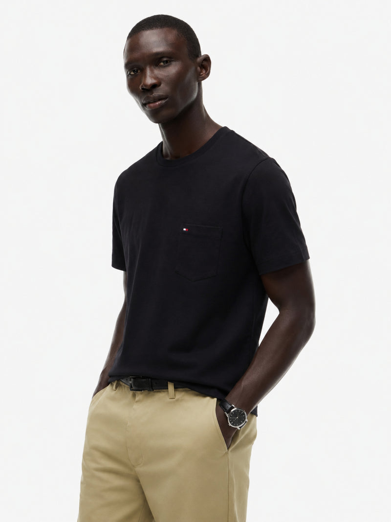 Regular Fit Solid Pocket Tshirt