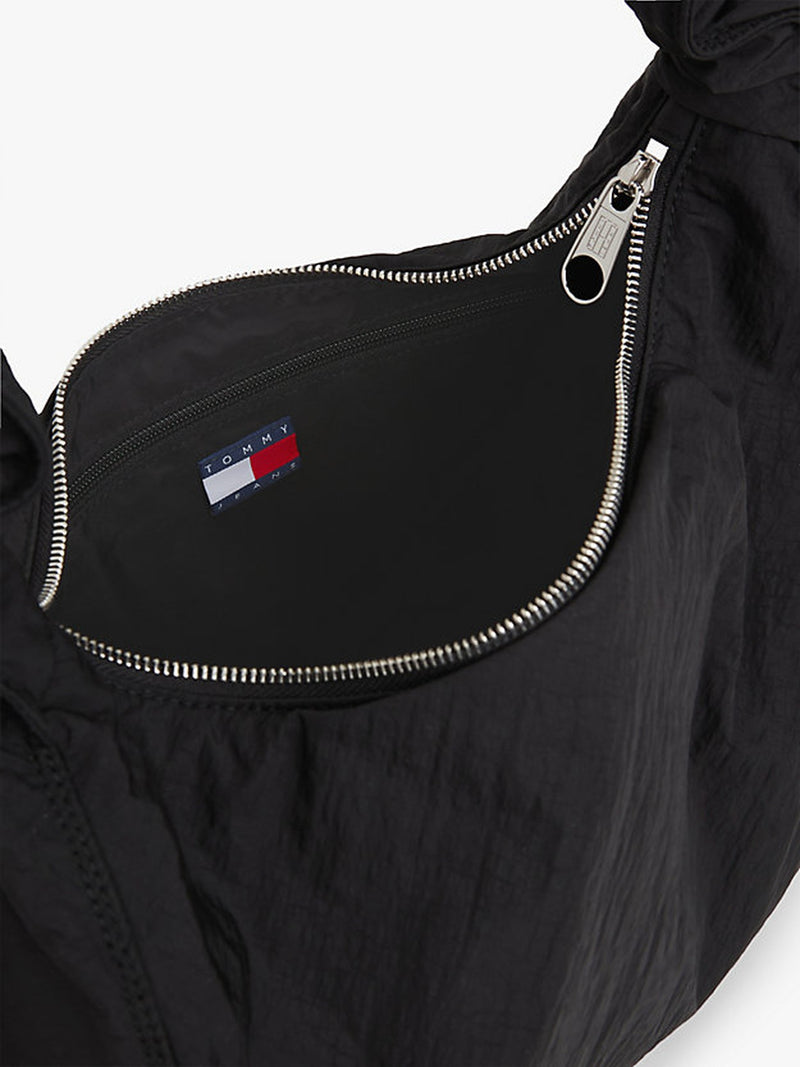 Solid Nylon Shoulder Bag