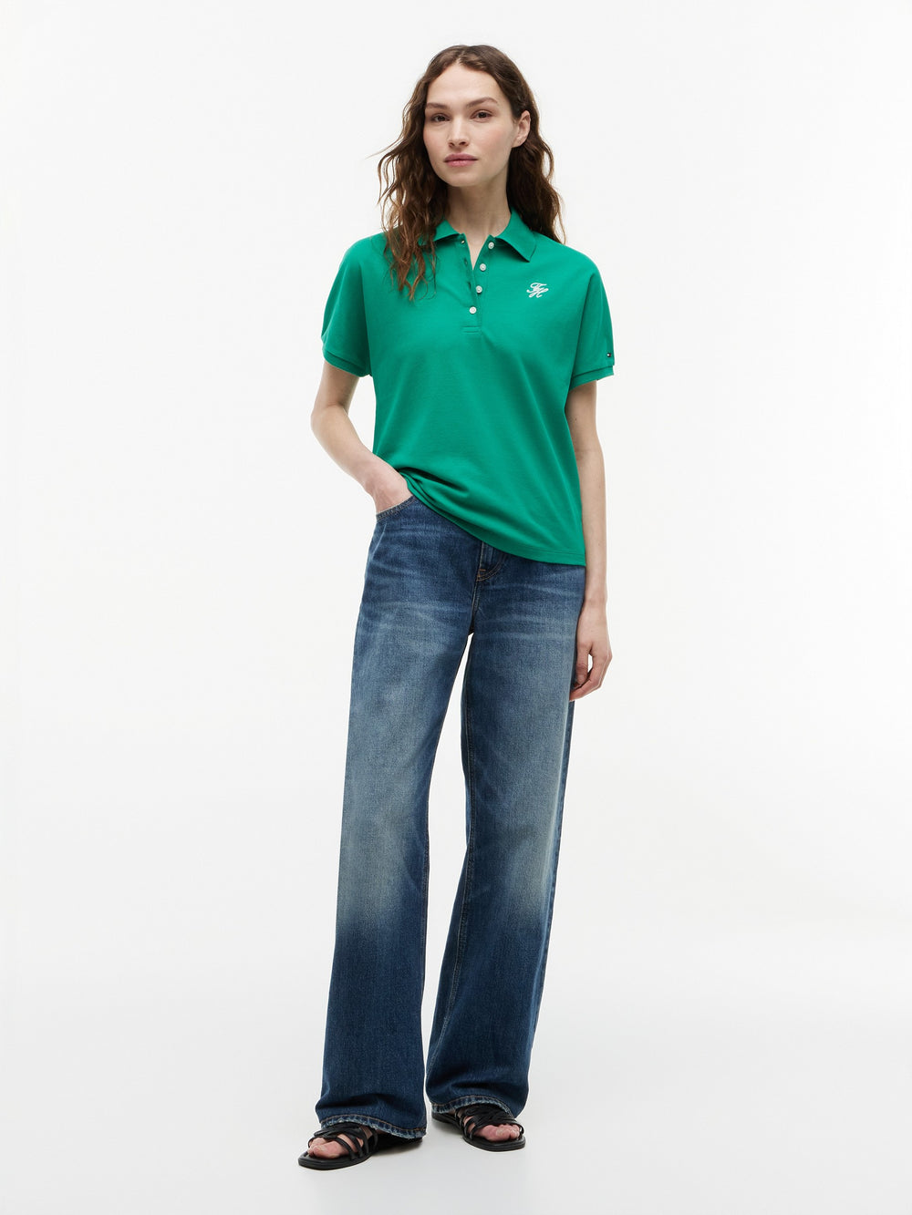 Solid Regular Fit Half Sleeve Pique Polo