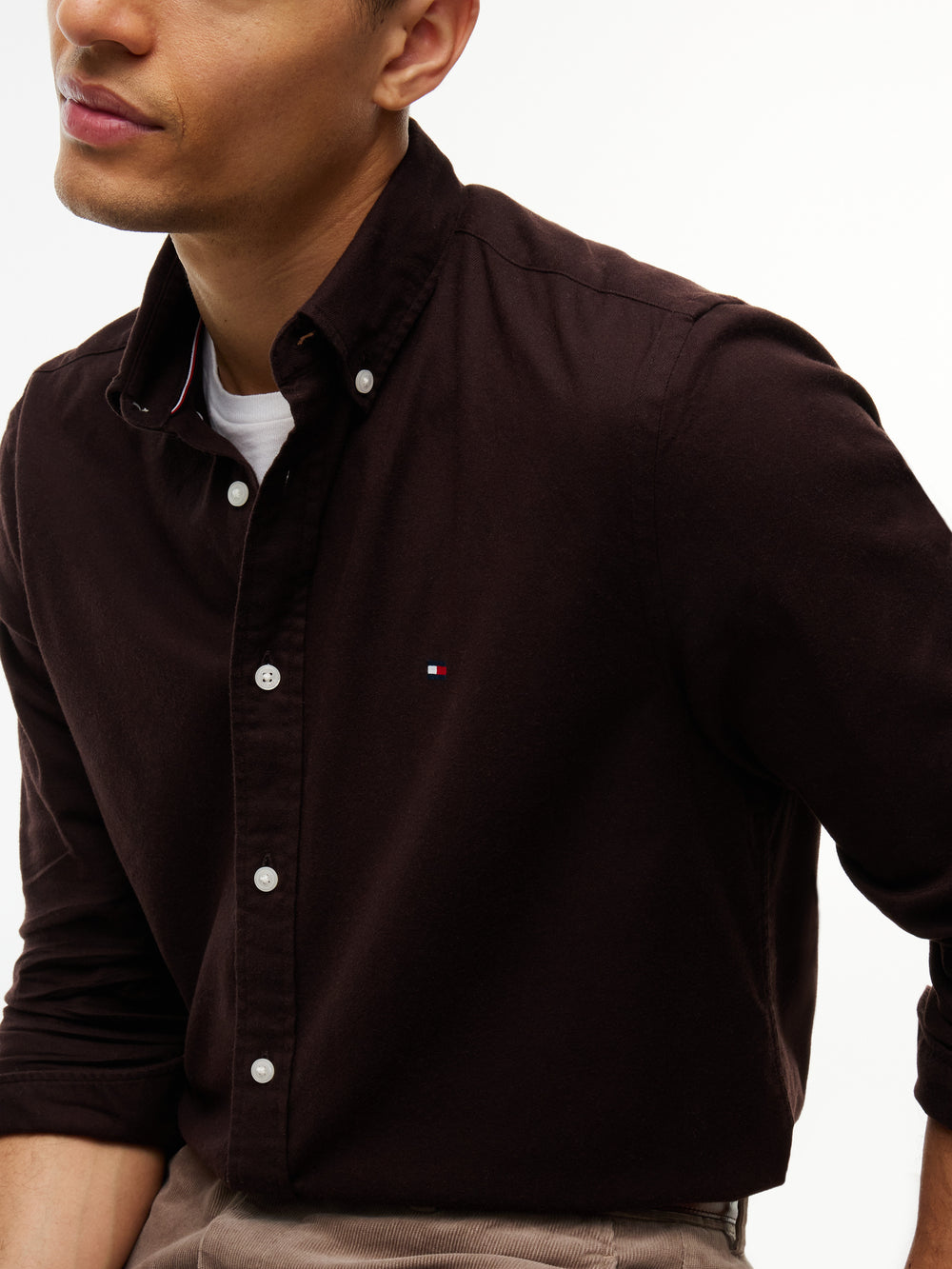 Regular Fit Solid Flannel Shirt