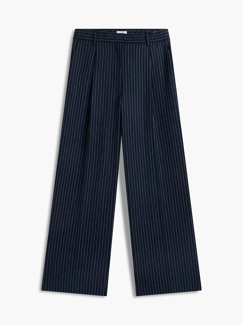 Women Stripe Straight Fit Trouser