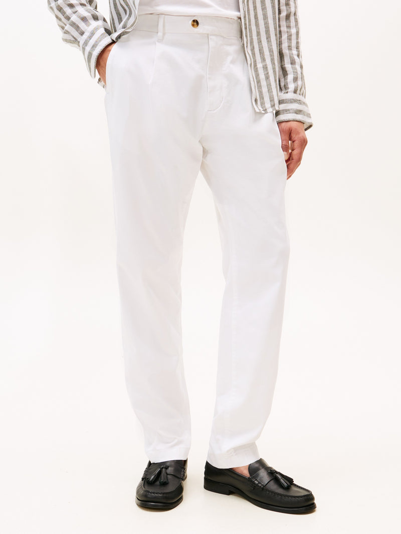 Men Harlem Regular Tapered Fit Pleated Satin Trouser