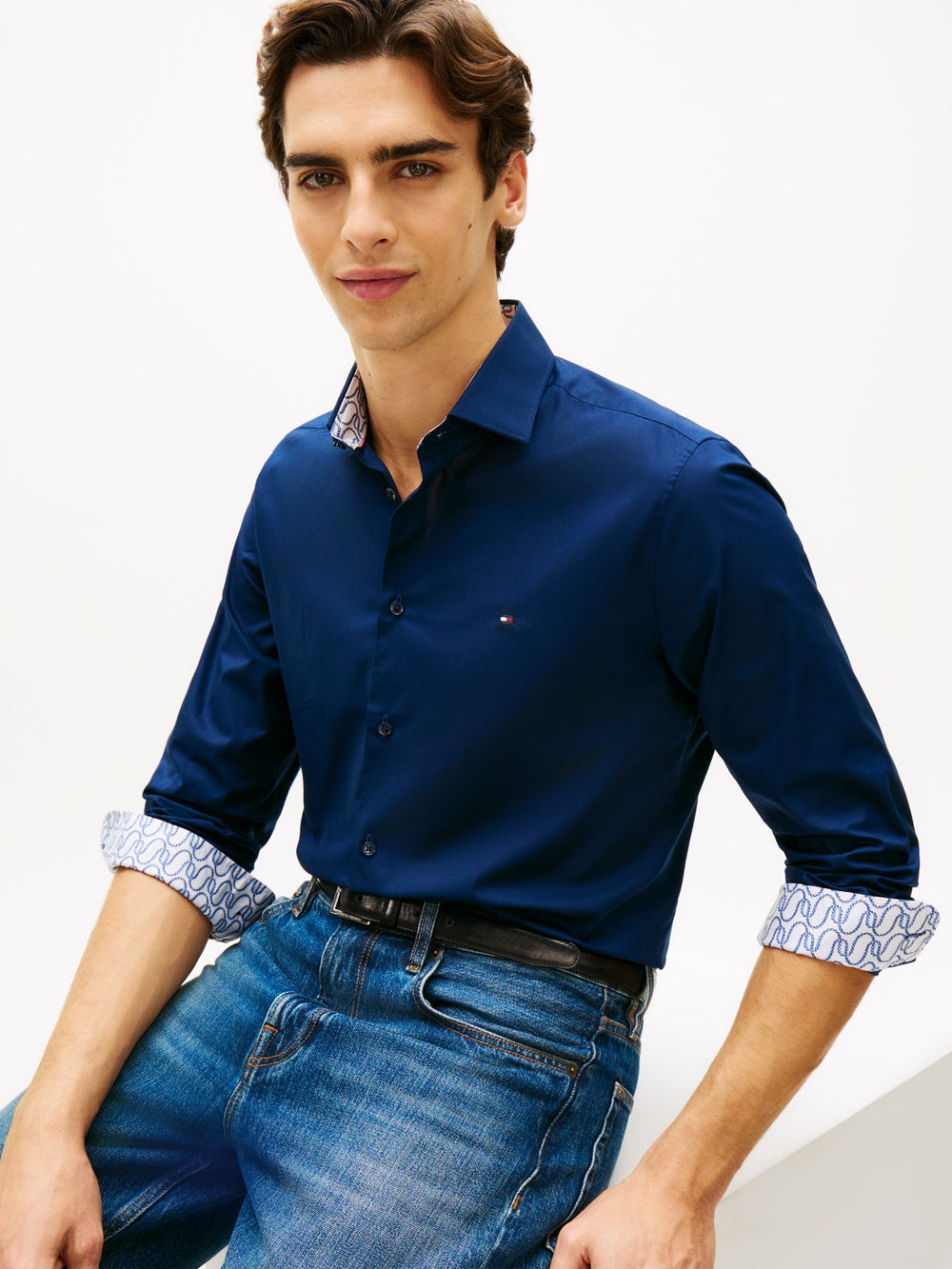 Slim Fit Solid Poplin Shirt
