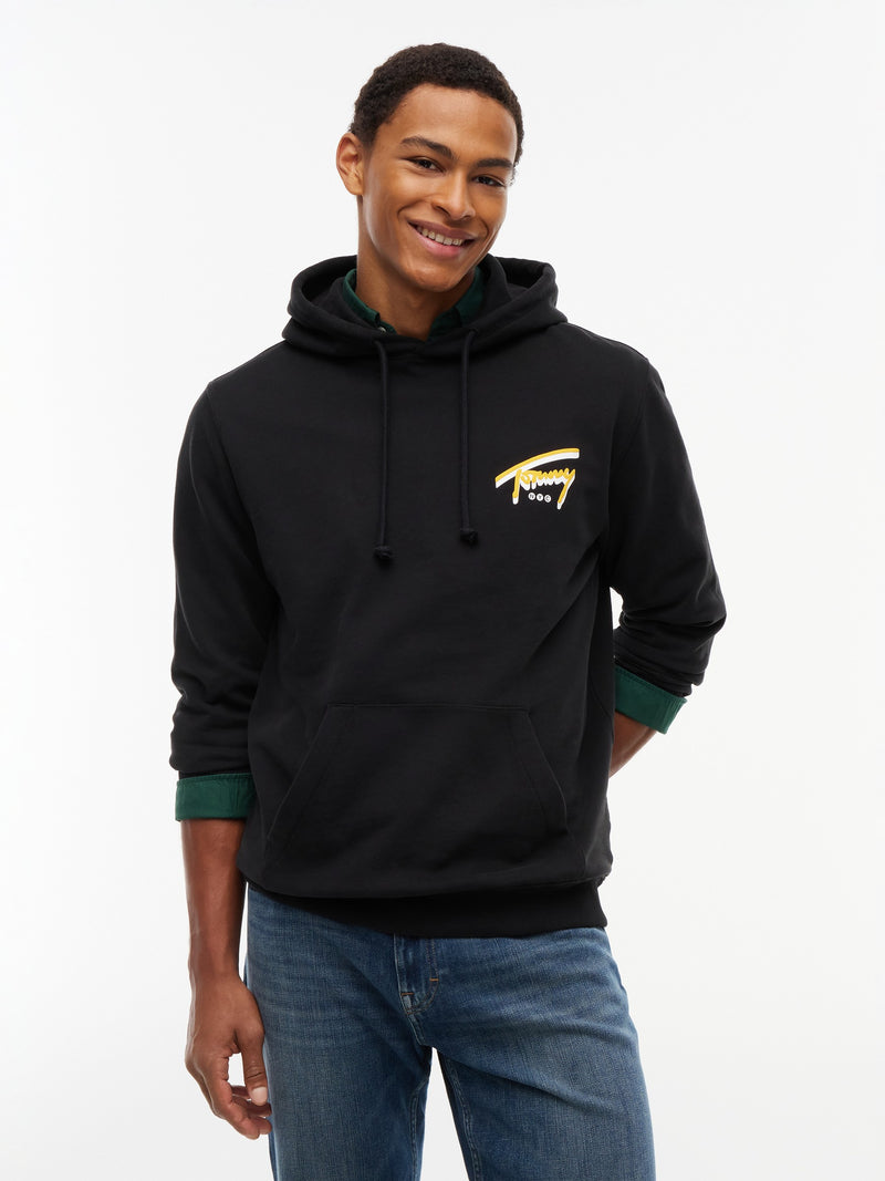 Regular Fit Suede Terry Hooded Sweatshirt