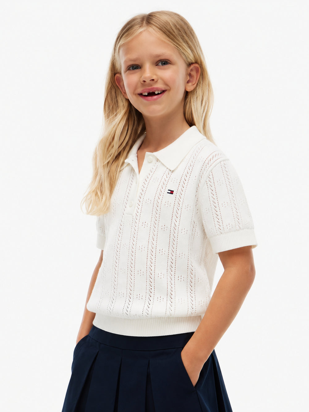 Kids Pointelle Polo