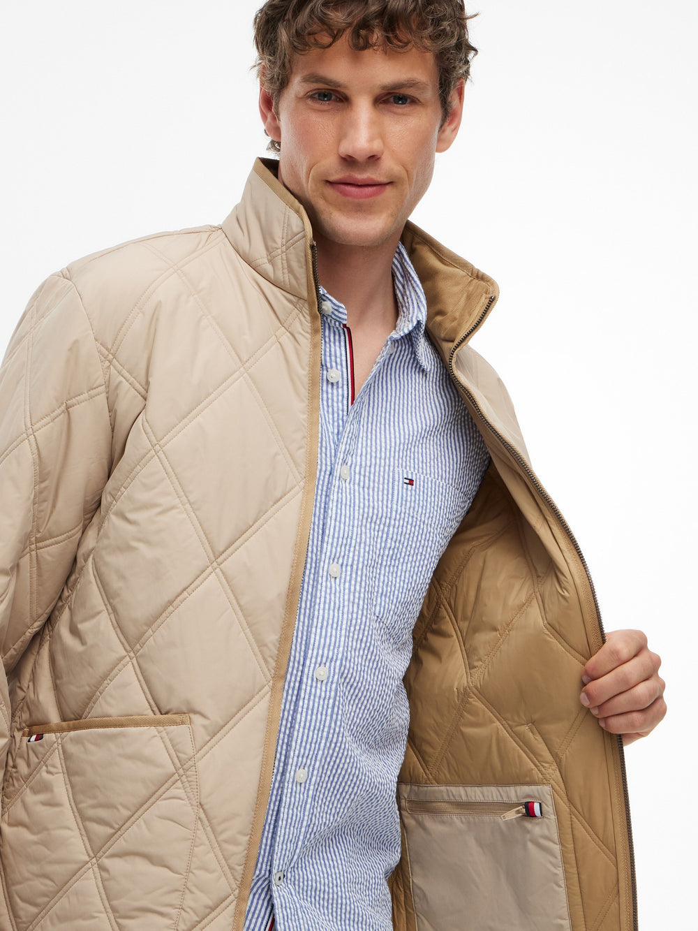 Regular Fit Quilted or Padded Jacket