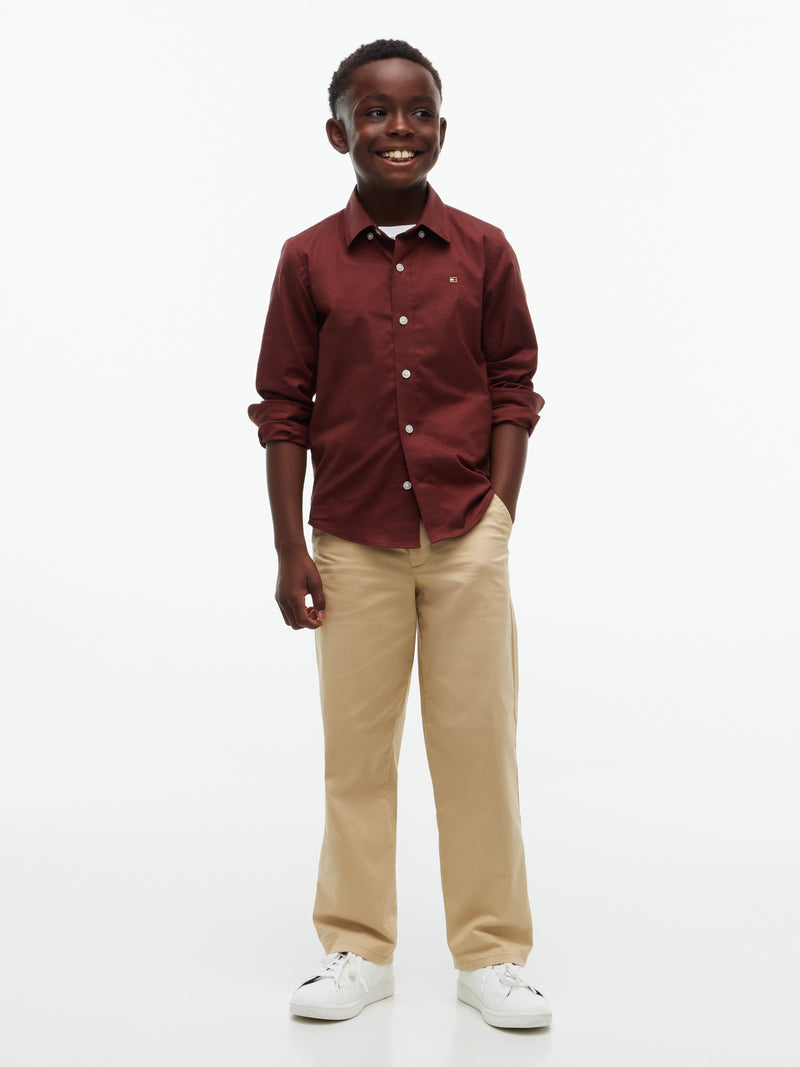 Kids Solid Stretch Shirt