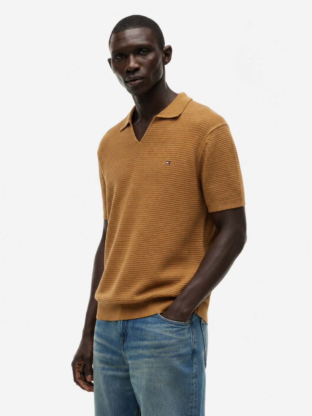 Regular Fit Flat Knit Polo