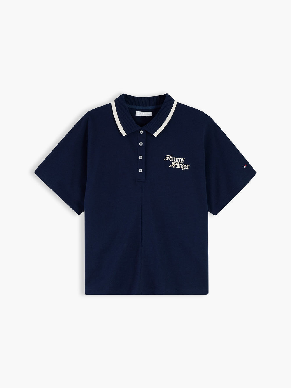 Solid Relaxed Fit Half Sleeve Pique Polo