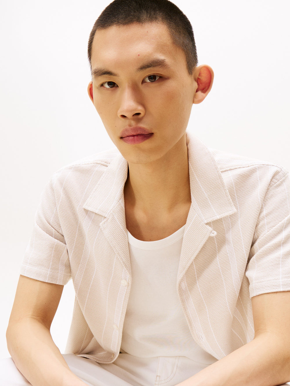 Regular Fit Stripe Textured Shirt