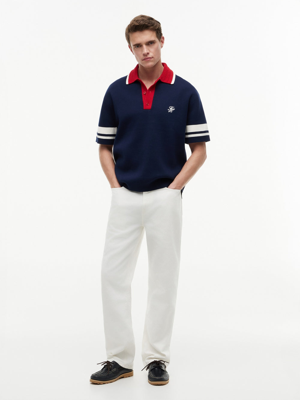 Regular Fit Flat Knit Polo