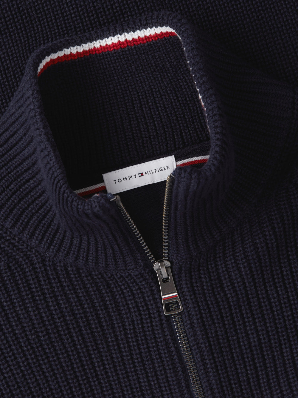 Zip Thru Cable Knit Sweater