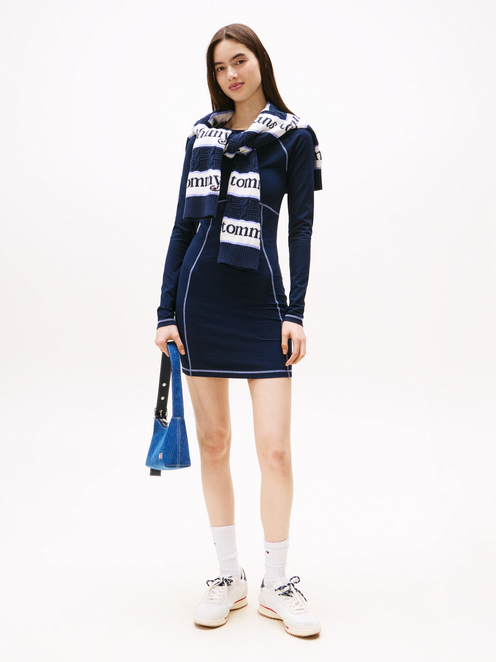 Full Sleeve Solid Cotton Jersey Bodycon Dress