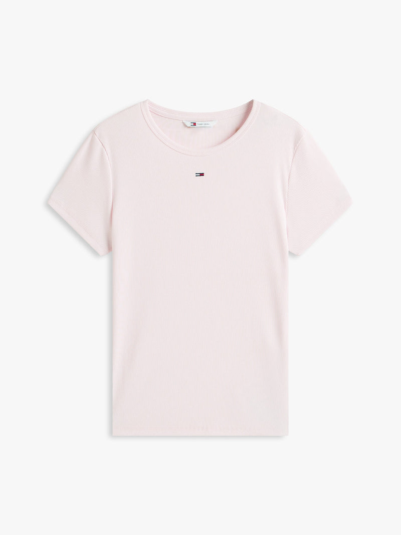 Stripe Slim Fit Half Sleeve Ribbed T-Shirt