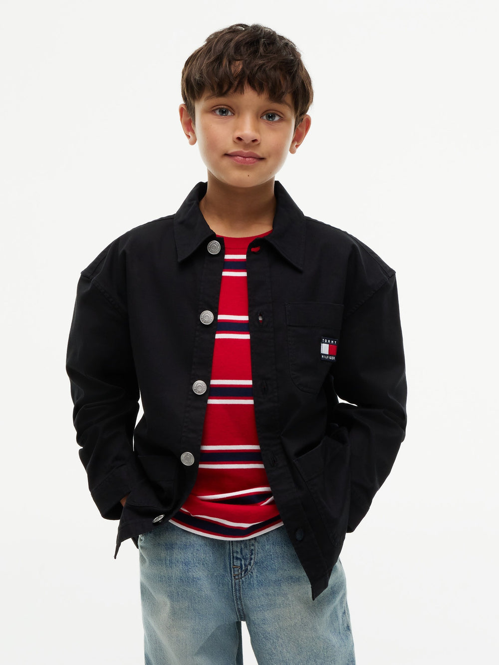 Kids Stretch Solid Shirt