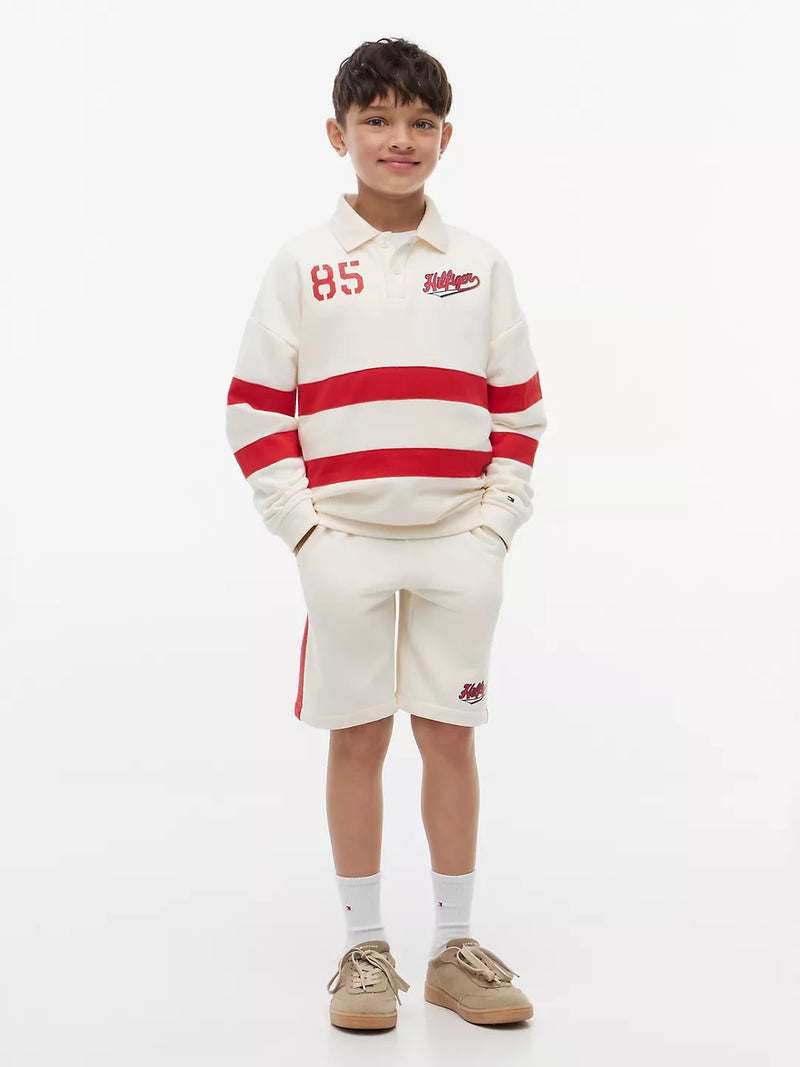 Boys Stripe Pull On Knit Shorts
