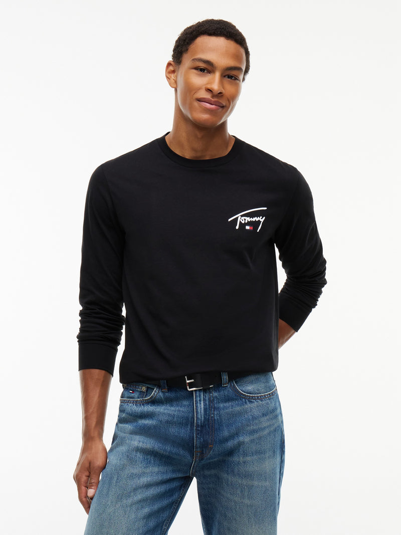 Slim Fit Signature Long Sleeve T-Shirt
