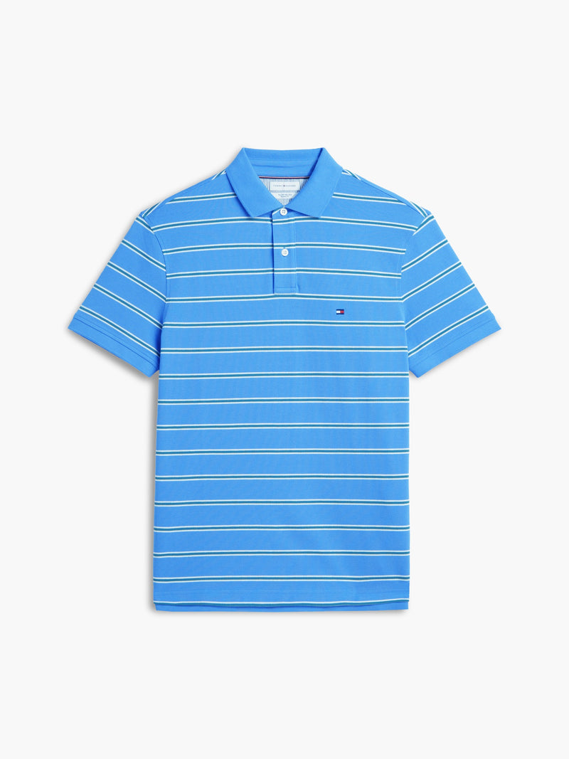 Regular Fit Striped Pique Polo