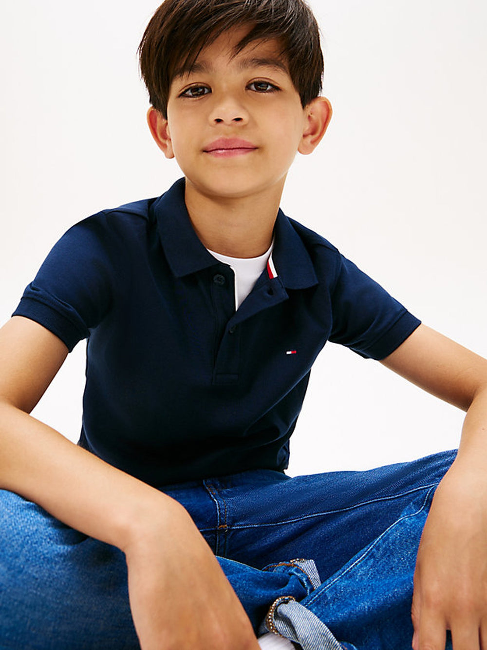 Kids Solid Interlock Polo