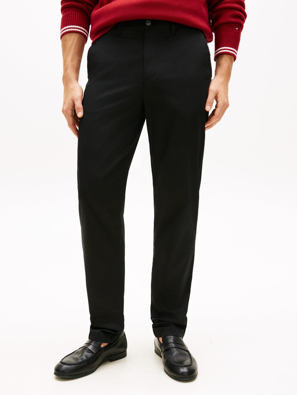 Men Denton Straight Fit Satin Trouser
