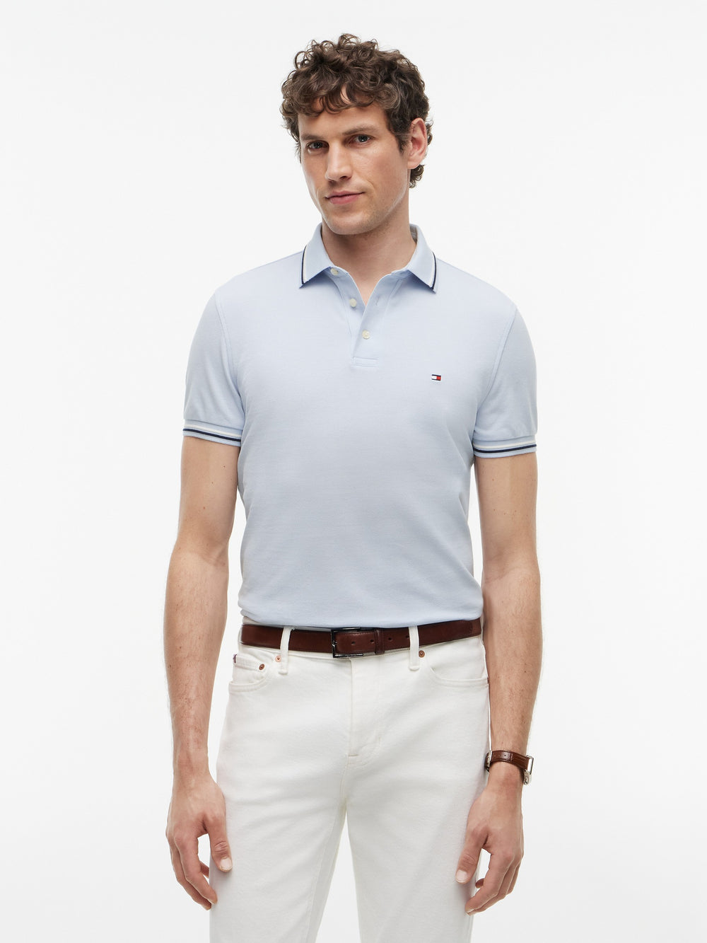 Slim Fit Collar Tipped Polo