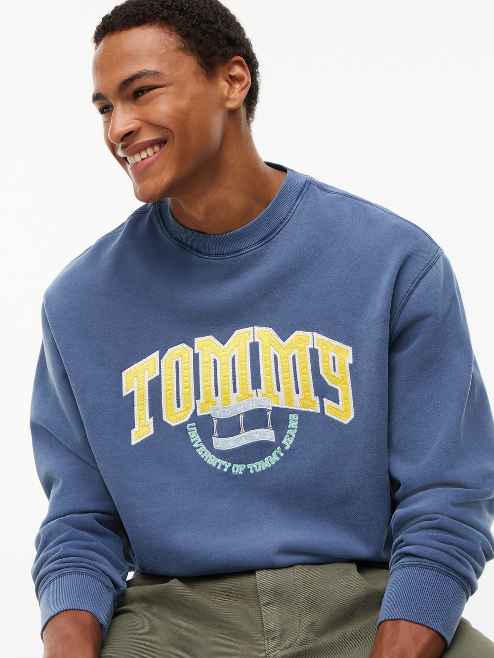 Relaxed Fit Terry Crew Neck Sweatshirt